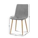 Set of 4 Collins Dining Chairs - Light Grey