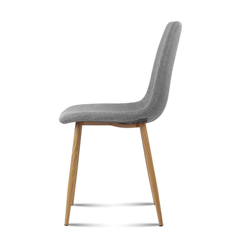 Set of 4 Collins Dining Chairs - Light Grey