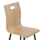 Set of 4 Dining Chairs Bentwood Seater Metal Legs Cafe Kitchen Chair Wooden