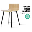 Set of 4 Dining Chairs Bentwood Seater Metal Legs Cafe Kitchen Chair Wooden