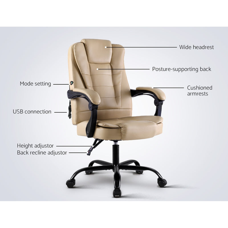 Massage Office Chair Gaming Chair Recliner Computer Chairs Khaki