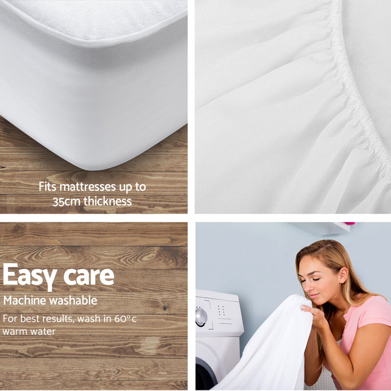 Giselle Bedding Queen Size Terry Cotton Mattress Protector