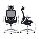 Office Chair Gaming Chair Computer Chairs Mesh Net Seating Black