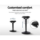 Sit Stand Stool Active Motion Stools Office Chair School For Standing Desk Black
