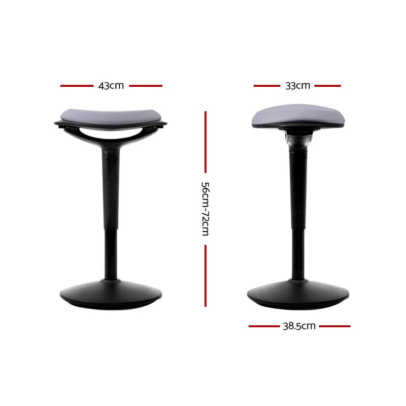 Sit Stand Stool Active Motion Stools Office Chair School For Standing Desk Grey