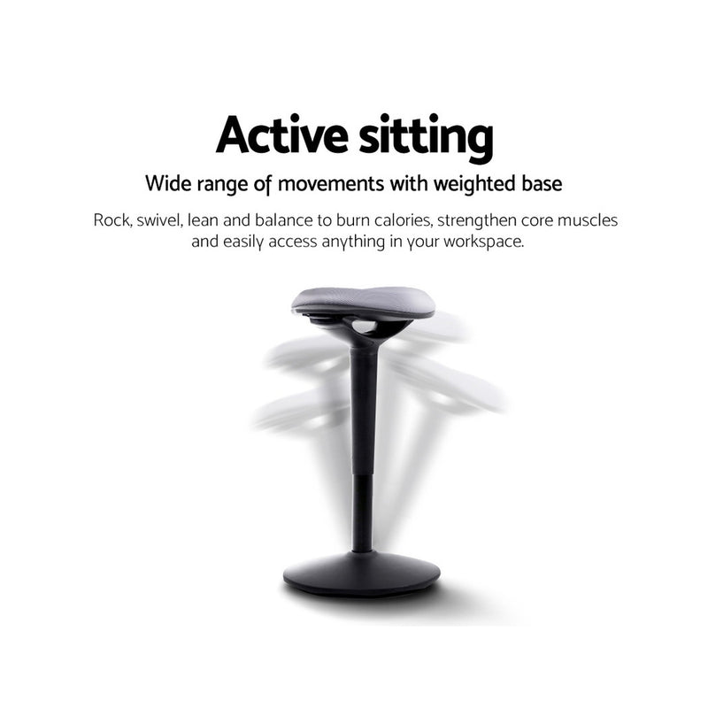 Sit Stand Stool Active Motion Stools Office Chair School For Standing Desk Grey