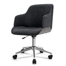 Wooden Office Chair Computer Gaming Chairs Executive Fabric Grey