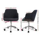 Wooden Office Chair Computer Gaming Chairs Executive Fabric Grey