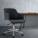 Wooden Office Chair Computer Gaming Chairs Executive Fabric Grey