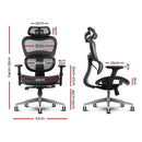 Executive Deluxe Office Mesh Chair Net High Back Home School Gaming Black