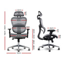 Office Chair Computer Gaming Chair Mesh Net Seat Grey