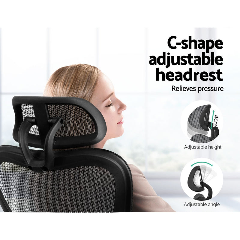 Office Chair Computer Gaming Chair Mesh Net Seat Grey