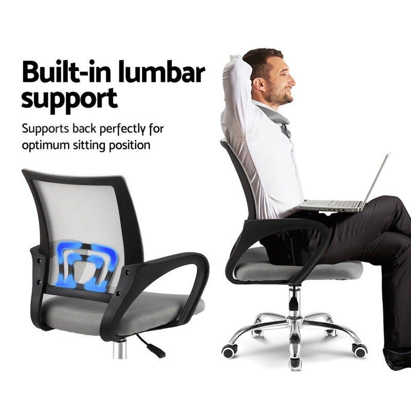 Office Chair Gaming Chair Computer Mesh Chairs Executive Mid Back Grey