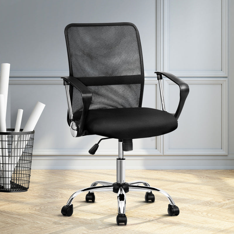 Office Chair Gaming Chair Computer Mesh Chairs Executive Mid Back Black