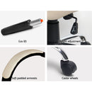 Executive PU Leather Office Desk Computer Chair - Beige