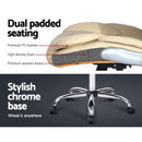 PU Leather Executive Office Desk Chair - Beige