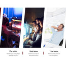 Racing Style PU Leather Office Desk Chair - Blue