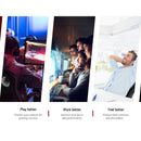 Racing Style PU Leather Office Desk Chair - Grey