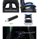 Gaming Office Chair Computer Seating Racer Black and Blue