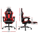 Gaming Office Chair Computer Seating Racer Black and Red