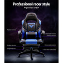 Office Chair Computer Desk Gaming Chair Study Home Work Recliner Black Blue