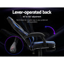 Office Chair Computer Desk Gaming Chair Study Home Work Recliner Black Blue