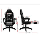 Office Chair Computer Desk Gaming Chair Study Home Work Recliner Black Grey
