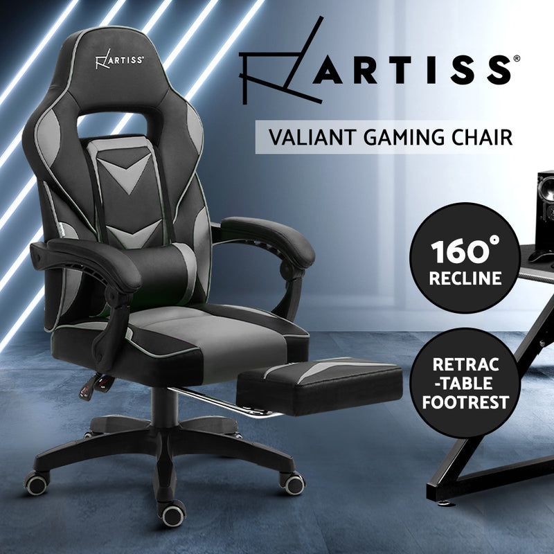 Office Chair Computer Desk Gaming Chair Study Home Work Recliner Black Grey