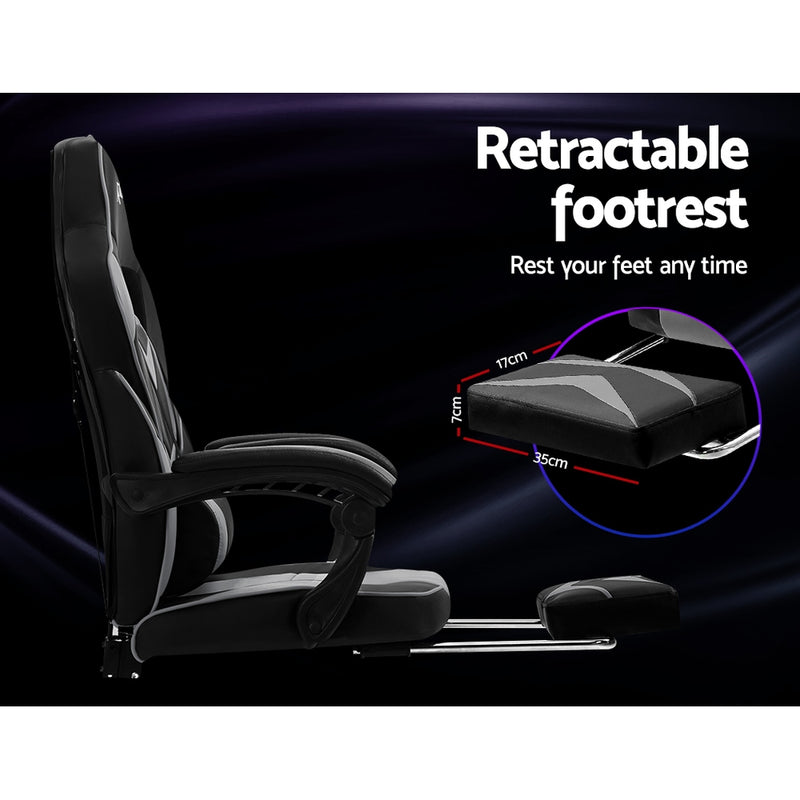 Office Chair Computer Desk Gaming Chair Study Home Work Recliner Black Grey