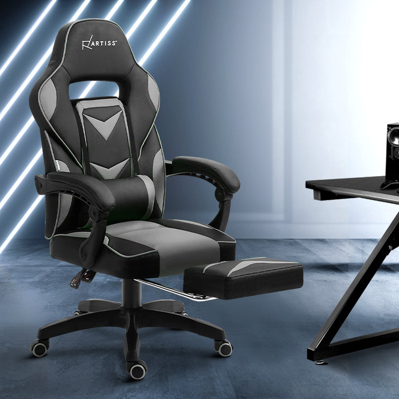 Office Chair Computer Desk Gaming Chair Study Home Work Recliner Black Grey