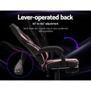 Office Chair Computer Desk Gaming Chair Study Home Work Recliner Black Pink
