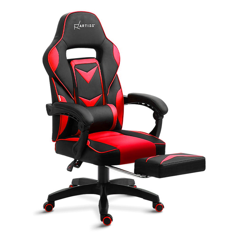 Office Chair Computer Desk Gaming Chair Study Home Work Recliner Black Red