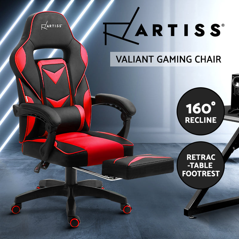 Office Chair Computer Desk Gaming Chair Study Home Work Recliner Black Red