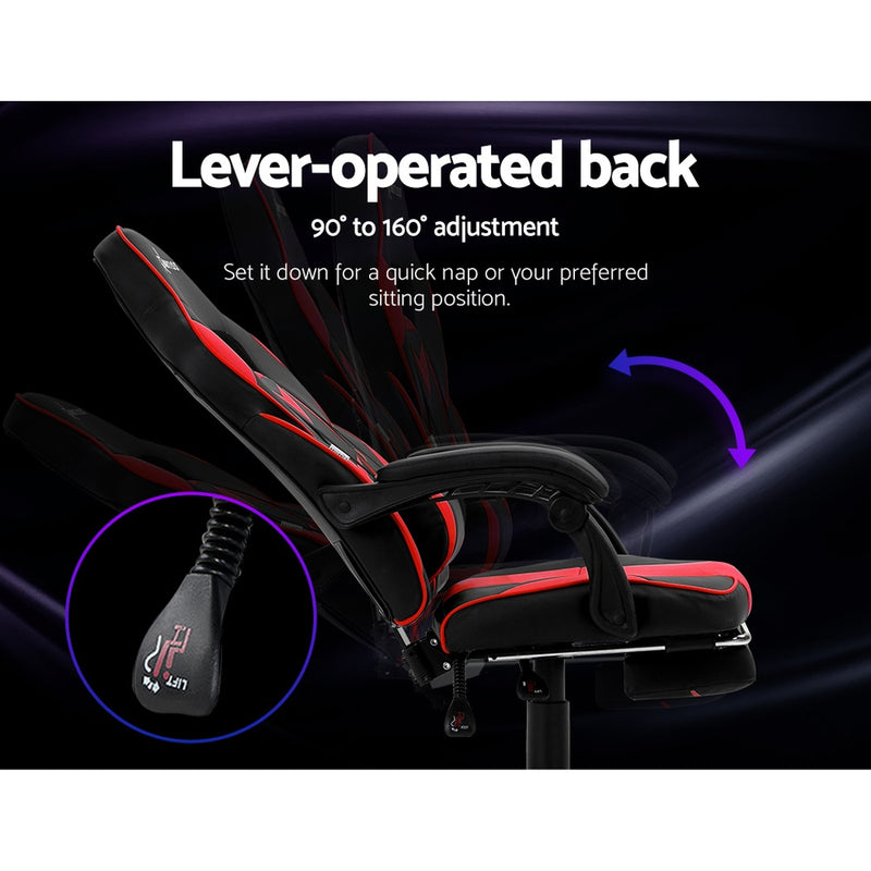 Office Chair Computer Desk Gaming Chair Study Home Work Recliner Black Red