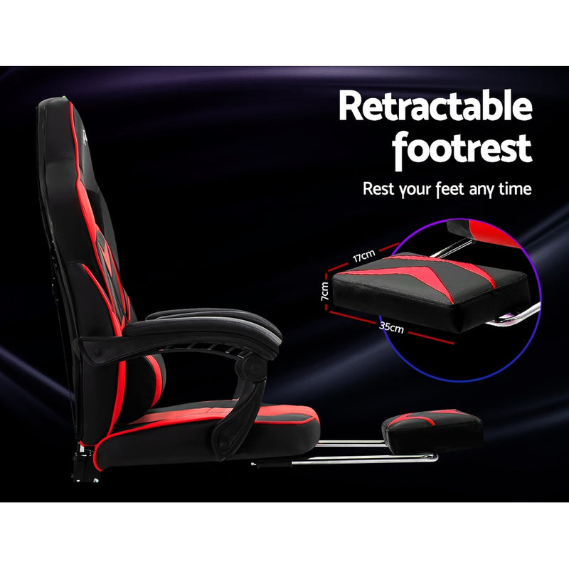 Office Chair Computer Desk Gaming Chair Study Home Work Recliner Black Red