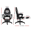 Office Chair Computer Desk Gaming Chair Study Home Work Recliner Black White