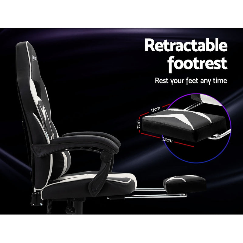 Office Chair Computer Desk Gaming Chair Study Home Work Recliner Black White