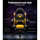 Office Chair Computer Desk Gaming Chair Study Home Work Recliner Black Yellow