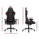 Gaming Office Chairs Computer Desk Racing Recliner Executive Seat Black