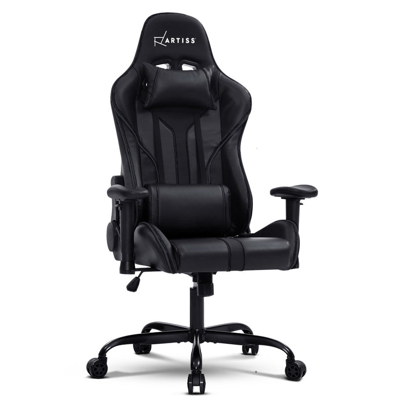 Gaming Office Chair Computer Chairs Leather Seat Racer Racing Meeting Chair Black