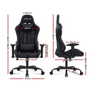 Gaming Office Chair Computer Chairs Leather Seat Racer Racing Meeting Chair Black