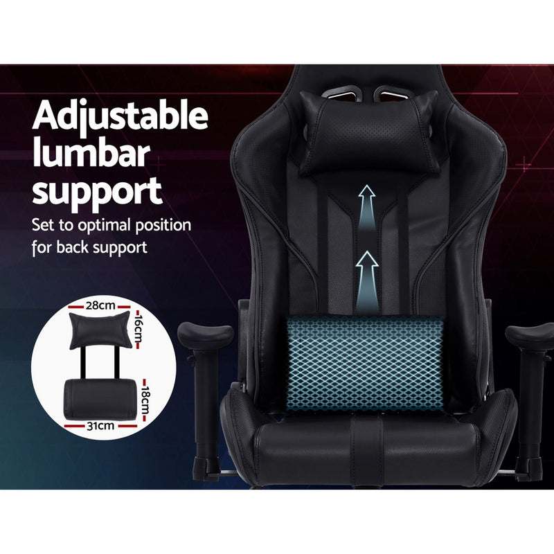 Gaming Office Chair Computer Chairs Leather Seat Racer Racing Meeting Chair Black