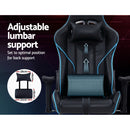 Gaming Office Chair Computer Chairs Leather Seat Racing Racer Recliner Meeting Chair Black Blue