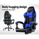 Gaming Office Chairs Computer Seating Racing Recliner Racer Black Blue