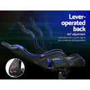Gaming Office Chairs Computer Seating Racing Recliner Racer Black Blue