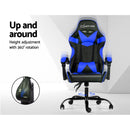 Gaming Office Chairs Computer Seating Racing Recliner Racer Black Blue