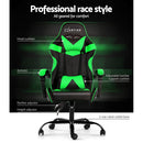Office Chair Gaming Chair Computer Chairs Recliner PU Leather Seat Armrest Black Green