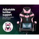 Office Chair Gaming Chair Computer Chairs Recliner PU Leather Seat Armrest Black Pink