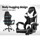 Gaming Office Chairs Computer Seating Racing Recliner Racer Black White