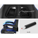 Gaming Office Chairs Computer Seating Racing Recliner Footrest Black Blue